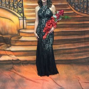 This beautiful black prom dress wore once!